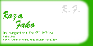 roza fako business card